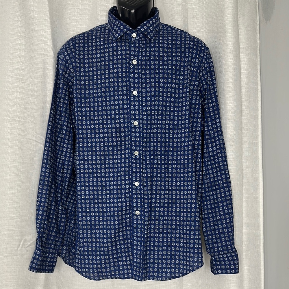 Polo by Ralph Lauren Blue & White Long Sleeve Casual Button Down Shirt Size XXL
